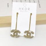 Fashion Women Crystal Earrings Designer Jewelry Women Earrings Double Sided Drill Long Earrings 925