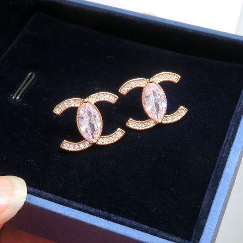 Rose Gold Rhinestone Earrings For Women Jewelry