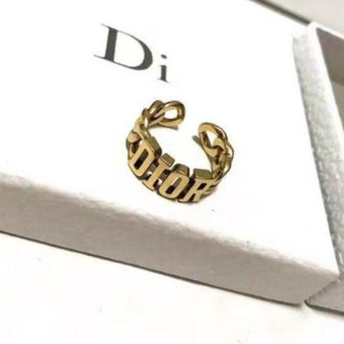 Open Ring Letter Ring Women's Ring Fashion Letter CD Brass Material Ring