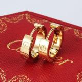 New Card Home Earrings Men And Women Temperament Hypoallergenic Couple Circle Ring Stud Fashion Ear