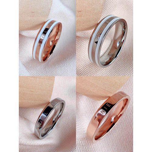 Titanium Steel Ring Women's Fashion Simple Plain Ring Stainless Steel Men's Ring Couple Ring