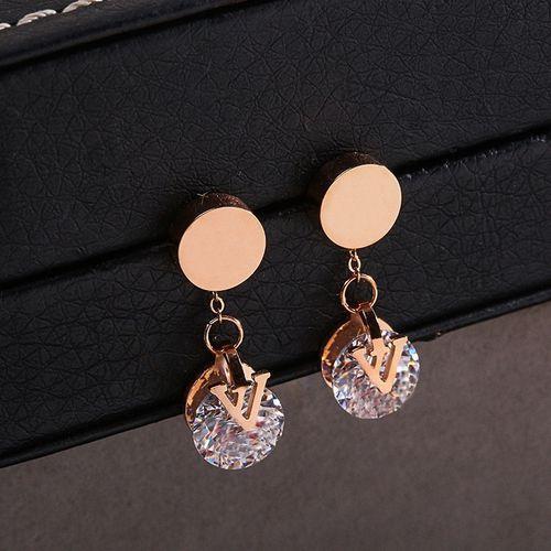 Crystal Rhinestone Pendant Dangle Earring Women Lady Party Dress Alloy Drop Earring