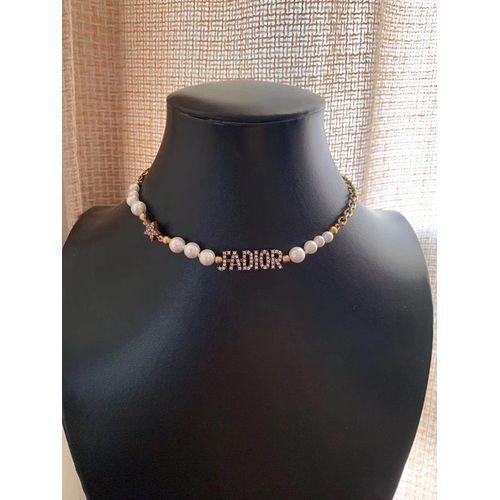 Fashion Hot Brass Fashion Bee Letter Pearl Necklace Women Necklace Mother's Day Gift