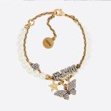 Home Retro Butterfly Pearl Bracelet Female Year New Dijia Double Layer Tassel Letter Bracelet