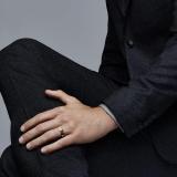 Ring Rose Gold 18K Gold Inlaid With Three Round Bright Cut Diamonds