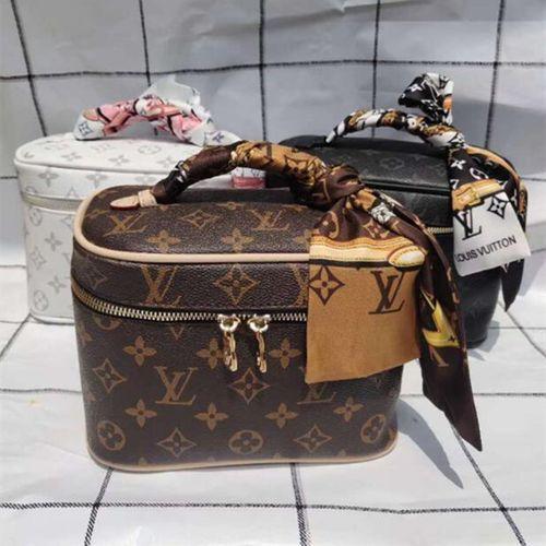 Hardshell New Women Nice Mini Monogram Shoulder Bag Vanity Beauty Case Toiletries Bag Makeup Box