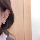 Vintage Simple Earrings Star Letter  Crystal Earrings Jewelry Earrings