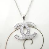 Women's Fashion Zircon White Copper Necklace