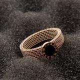 High Quality Quality Mesh Chain Black Roman Digital Personality Ring Does Not Fade