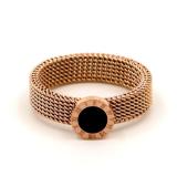 High Quality Quality Mesh Chain Black Roman Digital Personality Ring Does Not Fade