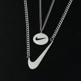 New Double Layer Necklace Ins Titanium Steel Hiphop Hook Necklace Fashion Street Cool Necklace