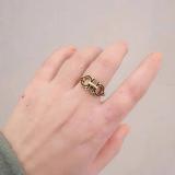 Open Ring Letter Ring Women's Ring Fashion Letter D Brass Material Ring