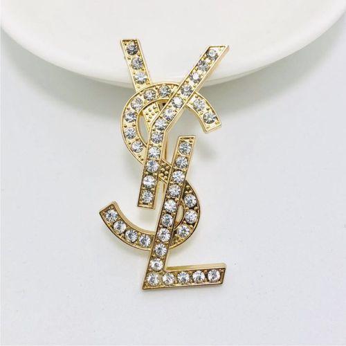 Letter Brooch Fashion Diamond Brooch Pin Diamond Jewelry