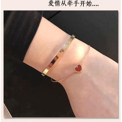 Classic Screwdriver Steel Couple Love Bracelet With diomond