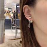 New Pearl Letter Earrings For Women Pearl Letter Diamond Earrings