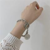 Hot T Brand Bracelet | Whole Body Titanium Steel Round With Letter Ot Bracelet Big Brand