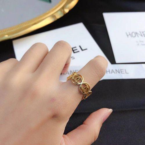 Open Ring Letter Ring Women's Ring Fashion Brass Material Ring