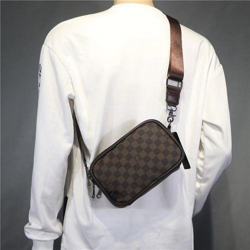 Man Purse Shoulder Bags For Men Pu Leader Shoulder Messenger Bag Crossbody Bags Small Bag Brown