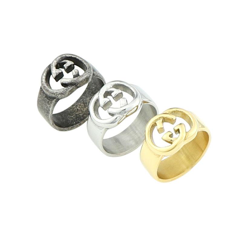 New Street Fashion Hip Hop Ring Trend Cool Boy Girl Ring Hip-hop Ring Simple Hollow