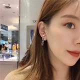 New Pearl Letter Earrings For Women Pearl Letter Diamond Earrings