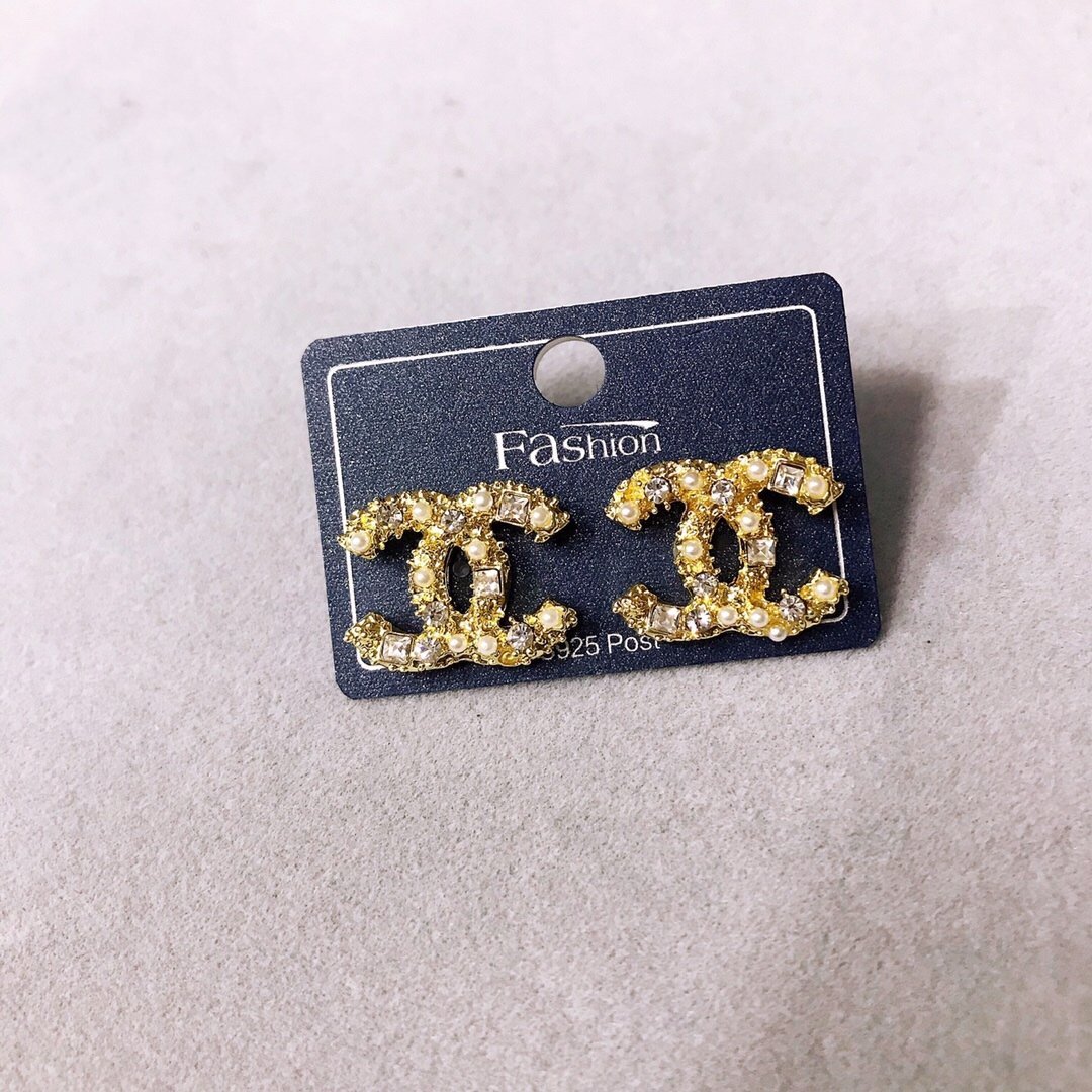 Rhinestone Pearl Fashion Women's Earrings