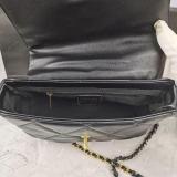 Replica Lambskin Quilted Medium 19 Flap Black High Quality Without Box Copy Bag