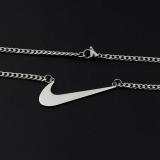 New Double Layer Necklace Ins Titanium Steel Hiphop Hook Necklace Fashion Street Cool Necklace