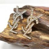 Letter Brooch Fashion Diamond Brooch Pin Diamond Jewelry