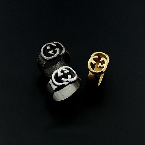 New Street Fashion Hip Hop Ring Trend Cool Boy Girl Ring Hip-hop Ring Simple Hollow