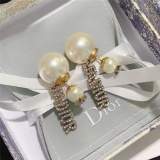 New Pearl Letter Earrings For Women Pearl Letter Diamond Earrings
