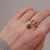 Open Ring Letter Ring Women's Ring Fashion Letter D Brass Material Ring