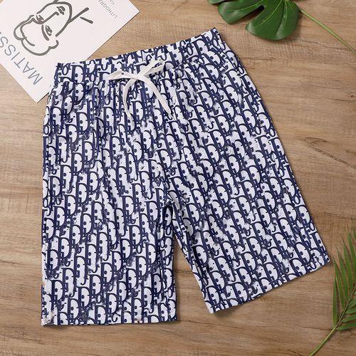 Blue Letter Watermark Printing Men's Shorts Water Sports Beach Shorts