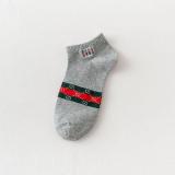 5 Pairs Spring And Summer Men's Socks Embroidery Cool Boat Socks  Cotton Short Socks