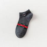 5 Pairs Spring And Summer Men's Socks Embroidery Cool Boat Socks  Cotton Short Socks