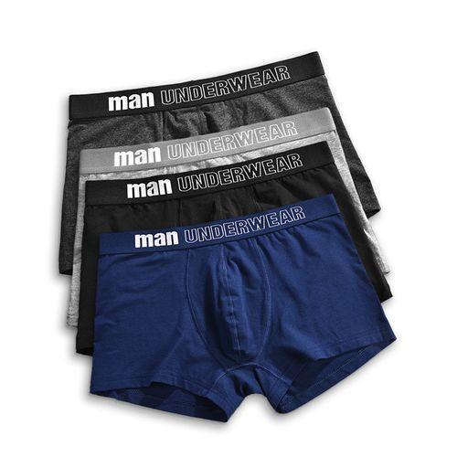 Mens Underwear 100% Cotton Shorts Underwear Boxer for Men Plus Size Comfortable Mid-waist Cotton