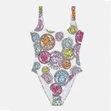 Summer New Fashion U-shaped Beautiful Back Swimsuit One-piece Ladies Swimsuit