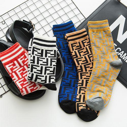 3PAIRS New Tube Female Socks F Sports Socks Fashion Cotton Socks