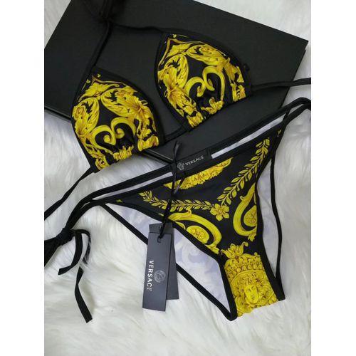 Women's Sexy Bikini High Waist Thong Simple Solid Color Women's Swimwear Off-Shoulder Beach