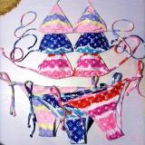 Women's Swimsuit Split Gradient Lace Sexy Triangle Bikini Multicolor