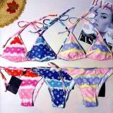 Women's Swimsuit Split Gradient Lace Sexy Triangle Bikini Multicolor