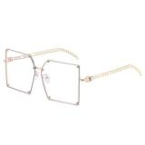 New Style Metal Hollow Out Retro Large Frame Sunglasses Personalized Anti Glare Sunglasses