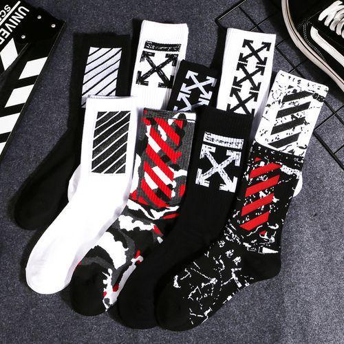 4Pairs 5Pairs Marble Tube Socks Hip Hip Cotton Socks Skateboard Socks