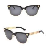 Women Men Sun Glasses Luxury Brand  Round Retro Male UV400 Mirror Clear Lens