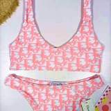 New Split Bikini Swimsuit Ladies Swimsuit Bikini Vest Style Nude Sexy Ladies Letter Print