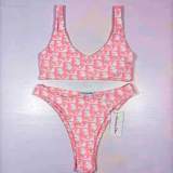 New Split Bikini Swimsuit Ladies Swimsuit Bikini Vest Style Nude Sexy Ladies Letter Print