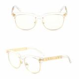 Women Men Sun Glasses Luxury Brand  Round Retro Male UV400 Mirror Clear Lens