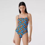 Letter Print One-piece Swimsuit Water Sports Ladies Swimwear