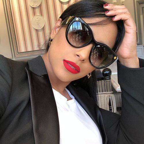 New Family Same Fashion Large Frame Square Sunglasses Female Toad Sunglasses