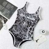 Luxury Brand Balmain Fashion Simple Swimsuit Letter Print Ladies Stretch Fitness Swimwear