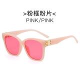 New Double B Fashion Square Frame Sunglasses Retro Net Red Street Shot Sunglasses Women Anti-UV